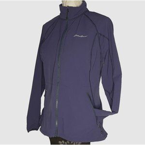 Eddie Bauer sz L Outdoor First Ascent Full Zip Women’s Windbreaker Jacket Purple